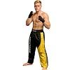 FIGHTERS - Kick-Boxing Hosen / Satin / Schwarz-Gelb / Medium