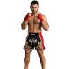 FIGHTERS - Thaibox Shorts / Elite Fighters / Schwarz-Rot / Medium