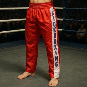 FIGHT-FIT - Kick-Boxing Hosen / Satin / Kick-Boxing / Rot / Large