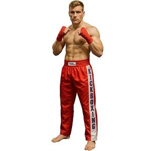 FIGHT-FIT - Kick-Boxing Hosen / Satin / Kick-Boxing / Rot / Large