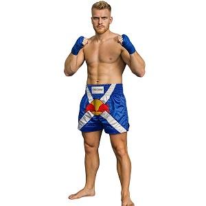 FIGHTERS - Muay Thai Shorts / Bulls / Blau-Weiss / XL
