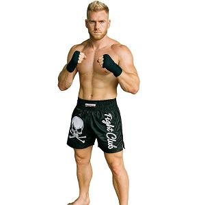 FIGHTERS - Muay Thai Shorts / Fight Club Skull / Schwarz / XL